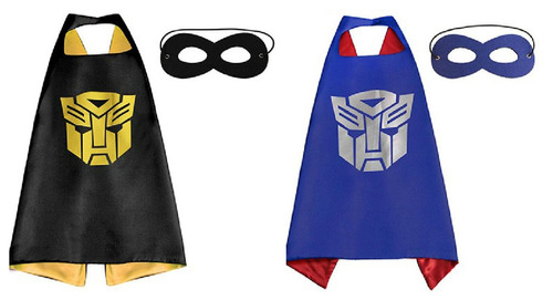 Máscara Con Capa Logo Set De 2 Superheroes Autobots