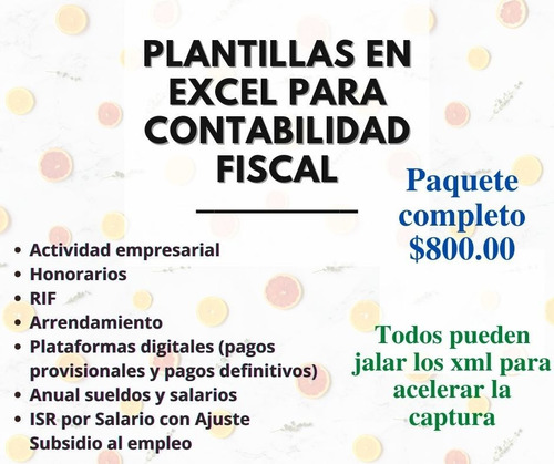 Imagen 1 de 1 de Plantillas En Excel Para Contabilidad Fiscal
