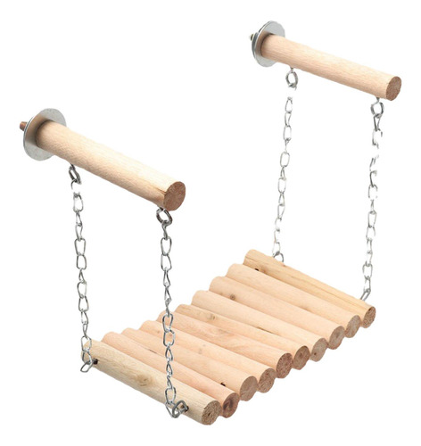 Soporte De Escalera De Madera Para Pájaros, Loros, Juguete