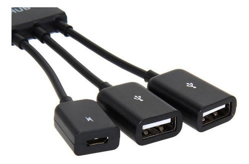 Cabina De Adaptador De Hub Otg Host Dual Micro Usb 2.0 Para