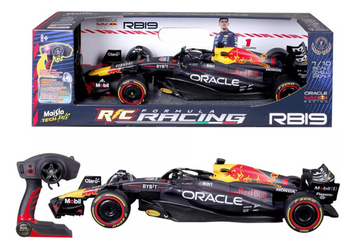 Carro Control Remoto Rc Rb19 Max Verstappen Red Bull 1/10 Color Azul Personaje Max Verstapen