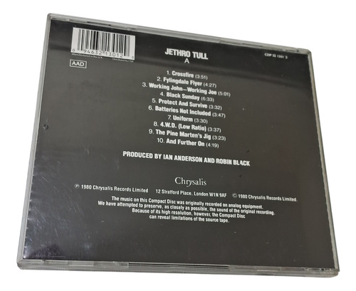 Jethro Tull A Cd Uk Estándar