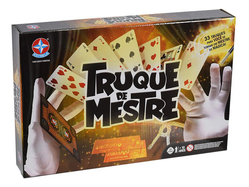 Kit De Mágica Estrela - Truques Com Cartas, Bolinhas E Notas