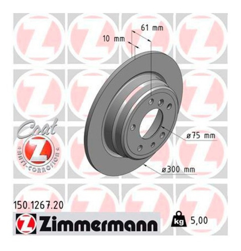 Par Disco De Freio Traseiro Bmw 525i Touring 1991-1998 (e34)