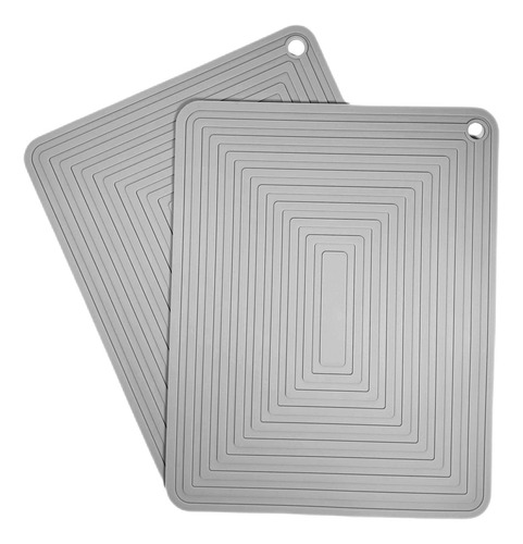 Juego De Salvamanteles De Silicona Para Cocina Color Gris