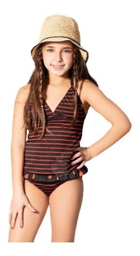 Malla Tankini Nena Bombacha Y Remera Bianca Secreta 957