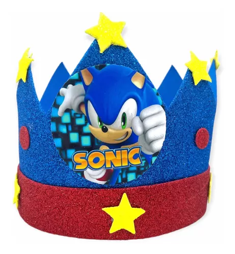 Corona Cumpleaños Sonic Niño