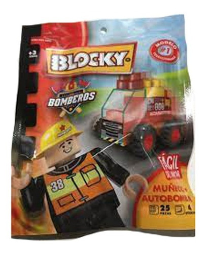 Blocky Coleccionable Bomberos X25 Piezas (8920)