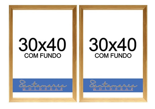 Kit 2 Molduras 30x40 Quadro Foto Painel Decoração Com Fundo