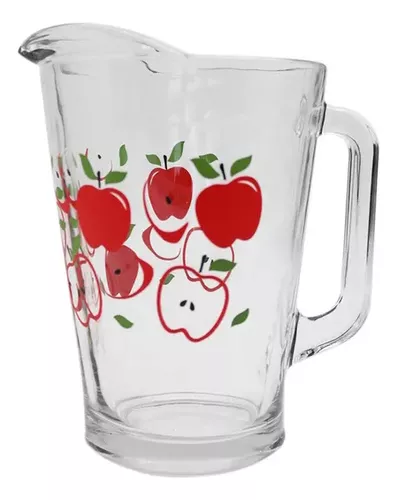 Elegante juego de vasos de cristal con 4 vasos altos de cristal, hermosa  jarra con asa y boquilla para bebidas frías, jugo casero, té helado o agua