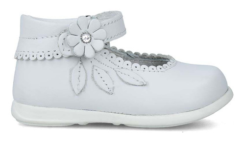 Flats Coqueta Niña Ballerinas Bota Piel Blanco (10.0 - 13.0)