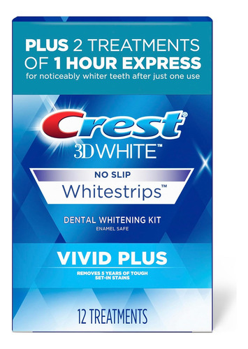 Crest 3dwhitestrips Vivid Plus Whitestrips 3d White, 10 Trat