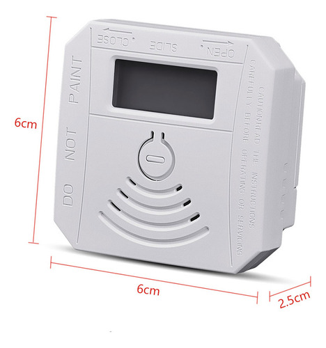 Detector De Co2 A Batería Con Pantalla Led Y Alarma Fuerte