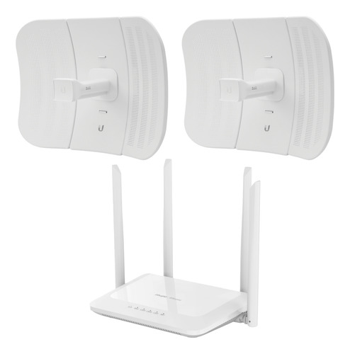2 Ubiquiti Litebeam Lbe-m5-23 + Home Router Ruijie Wi-fi5