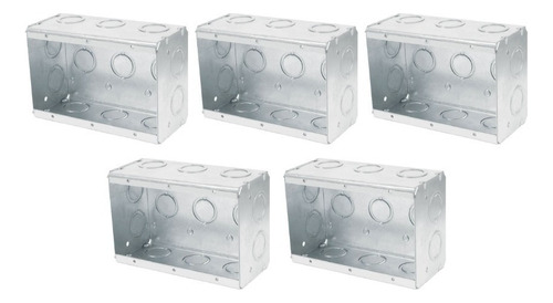 Paquete De 5 Cajas Tipo Chalupa Triple 4' X 6' Reforzada