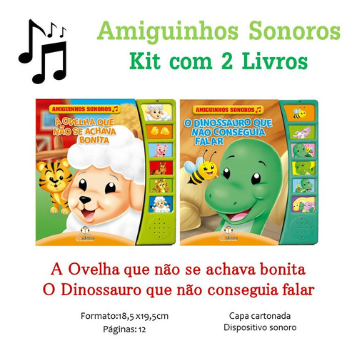 Coleção Amiguinhos Sonoros - A Ovelha + O Dinossauro