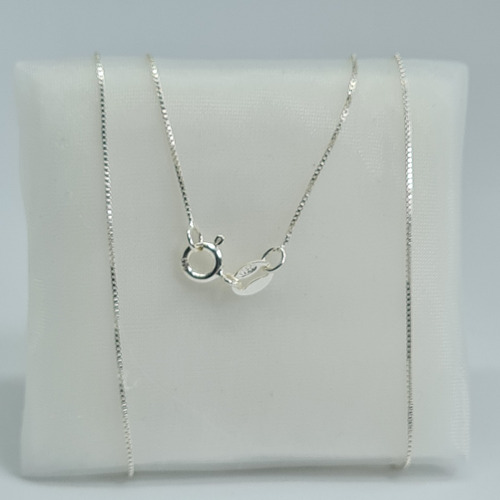 Imagen 4 de 8 de Cadena Plata 925 Italiana Eslabon Veneciana 50 Cm Sellada