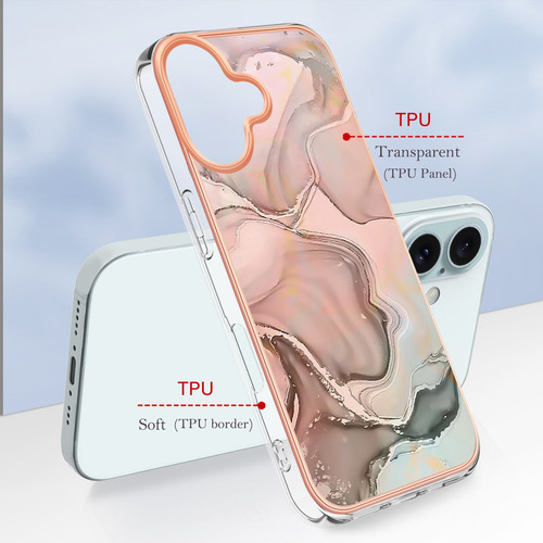 Funda Para La Serie Xiaomi, Diseño De Patrón De Mármol, Delgada, Robusta, A Prueba De Golpes, Funda Protectora Antiarañazos, Oro Rosa