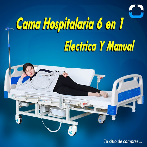 Imagen 3 de 5 de $1150 Cama Hospitalaria Eléctrica 6 En 1 Varias Funciones