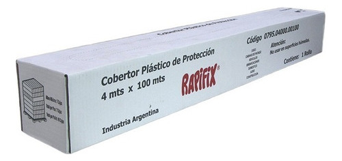 Film Cobertor Plastico Proteccion Auto 4m X 100m Rapifix Mm