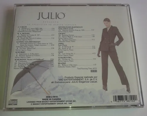 compañero angustia comprender Julio Elegancia Causal Cd De Musica Clasica Hecho En Canada | MercadoLibre