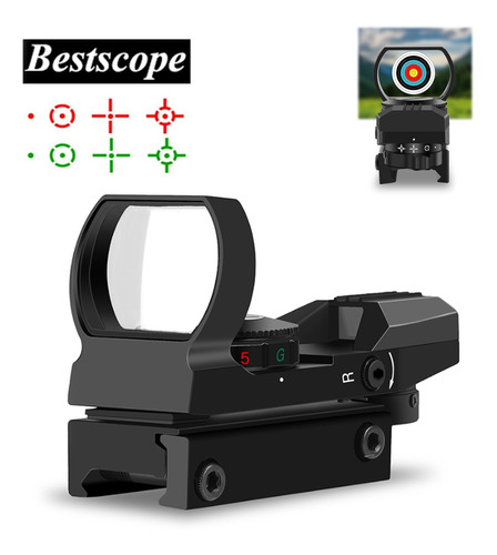 Miniosciloscopio Réflex Holográfico Con 4 Retículas, Color V