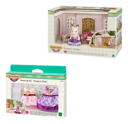 Combo Sylvanian Families Estudio De Diseño + Set De Vestidos