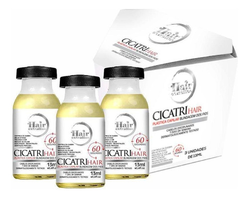 Ampolas Cicatri Hair (1 Caixa Com 3 Unidade 13ml)