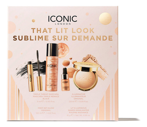 Kit De Maquillaje Iconic London That Lit Look X4