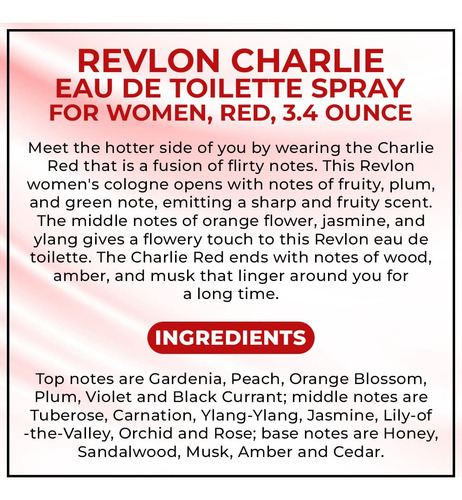 Perfume Revlon Charlie Eau De Toilette Spray Para Mulheres 1