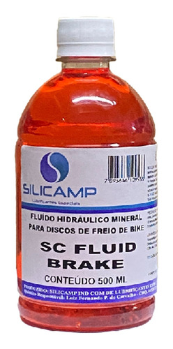 Fluido De Freio Disco Mineral Vermelho Hidráulico Bike 500ml