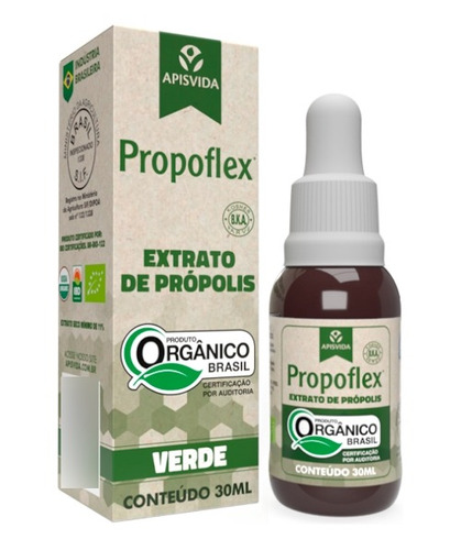 Propolis Verde Orgânico 30ml Gotas Propoflex Apis Vida