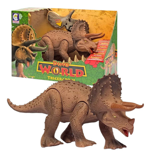 Brinquedo Dinossauro Triceratops Articulado 42cm Com Som