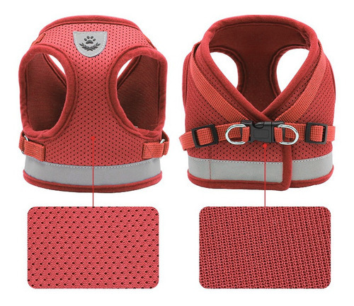 Collar de pecho para perros pequeños Pinscher Puppies + Collar reflectante rojo Gui, talla GG