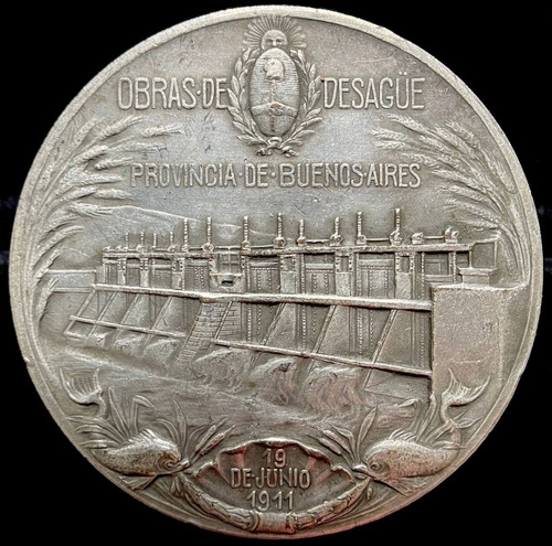 Medalla Buenos Aires. Canal 15, Obras De Desague, 1911
