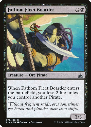 Carta Magic Fathom Fleet Boarder Rivals Of Ixalan Mtg