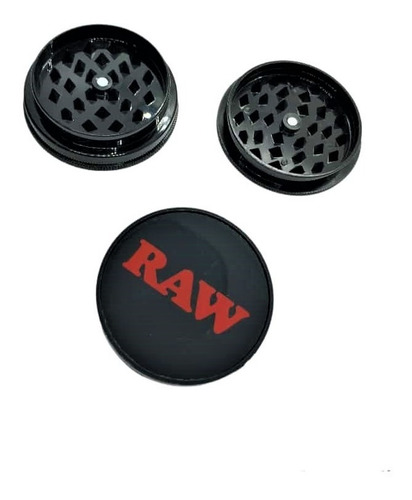 Imagen 2 de 4 de Pipa De Vidrio Hitter Raw + Grinder Acrilico Raw 3pcs