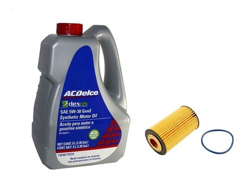 Kit Cambio Aceite 5w30 Sintetico 5l Trax 1.8 2013-2016 Acd