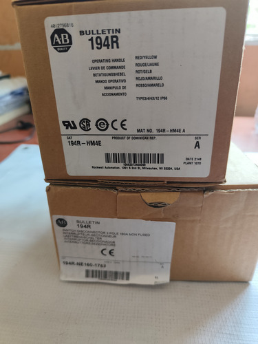 Allen Bradley 194r-ne160-1753 Interruptor Seccionador 160amp (Usado)