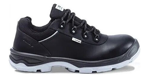 Zapato Trabajo Ozono Plus Ombu Cuero Negro Seguridad T- 45