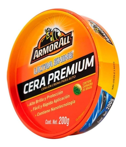 Cera En Crema Para Autos Armor All 200 Gr Premium Brillo 