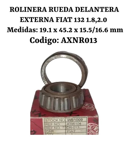 Rolinera Rueda Delantera Externa Fiat 132 1.8,2.0  