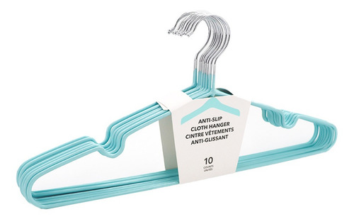 Miniso Paquete De Ganchos Antideslizantes Para Ropa Verde 10