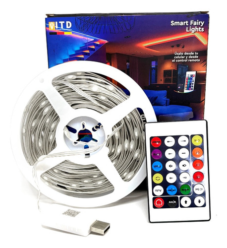 Cinta Led Luces Rbgic Usb Itd Control + Aplicación Ip65 10mt