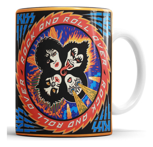 Taza Kiss - Rock And Roll Over - Cerámica