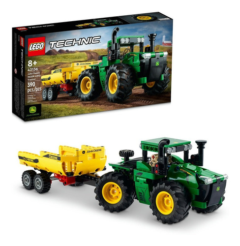Kit Lego Technic John Deere 9620r 4wd Tractor 42136 +8 Años Cantidad de piezas 390