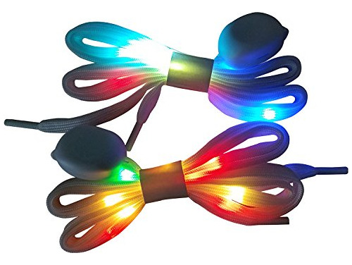 Cordones De Zapatos Luces Led Multicolor Parpadeantes F...