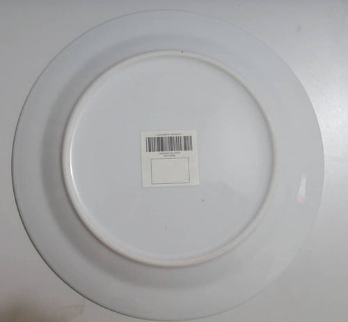 Plato De Ceramica Blanco De 26,5 Cm