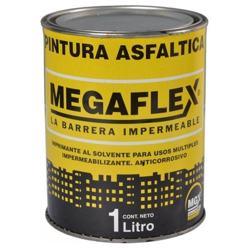 Pintura Asfaltica 1 Lts Secado Rapido Megaflex 