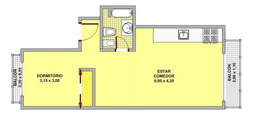 Alquiler Villa Urquiza Dos Ambientes Balcon Amenities